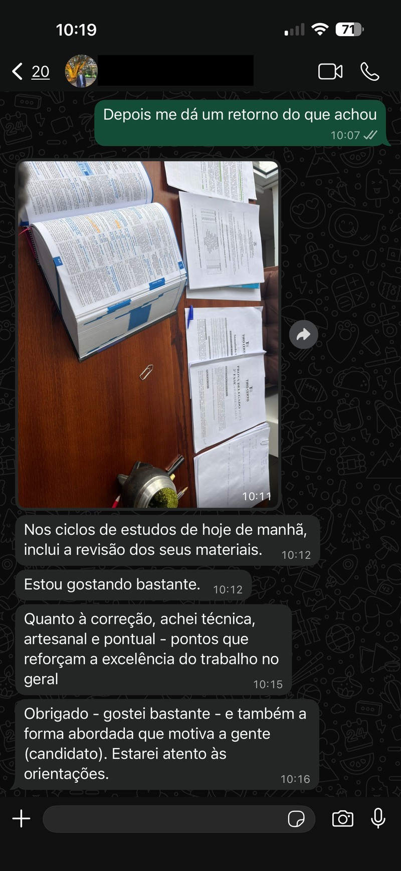 Depoimento de mentorado 8