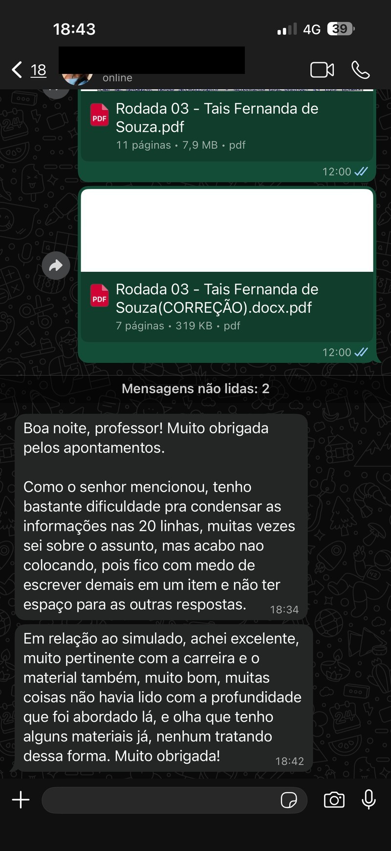 Depoimento de mentorado 6
