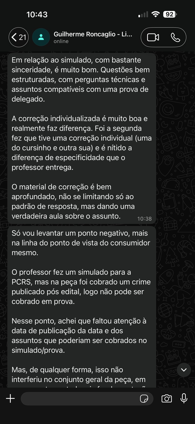 Depoimento de mentorado 5