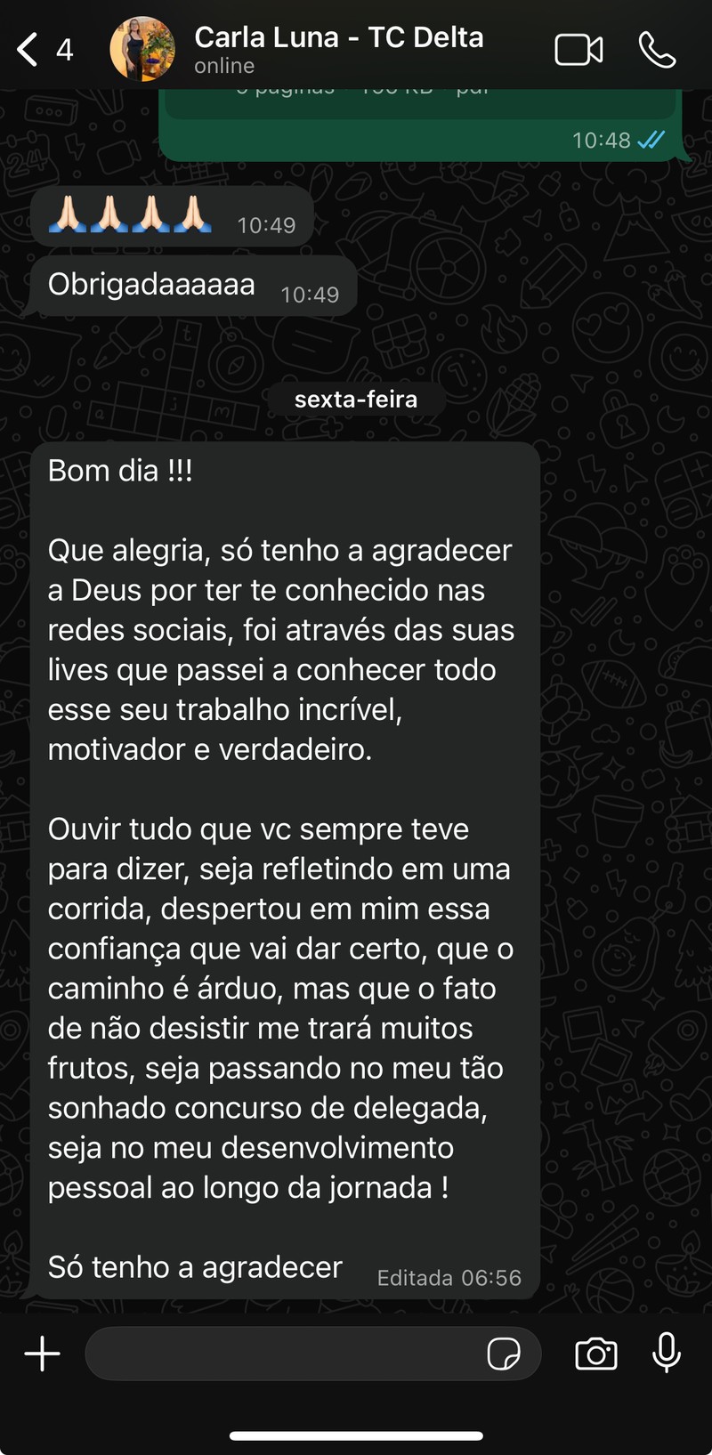 Depoimento de mentorado 2